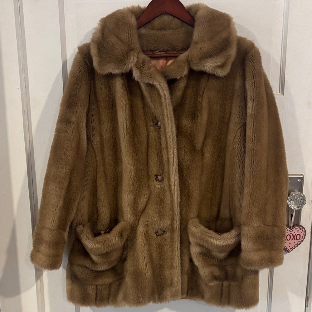 Luxurious Brown Faux Fur Teddy Jacket